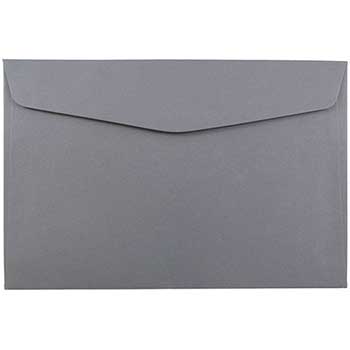 JAM Paper 6&quot; x 9&quot; Open End Catalog Premium Envelopes, Dark Grey, 25/PK