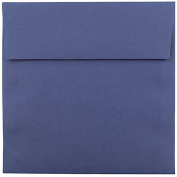 JAM Paper 5 1/2&quot; x 5 1/2&quot; Square Premium Invitation Envelopes, Presidential Blue, 25/PK