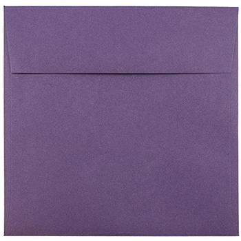 JAM Paper Square Premium Invitation Envelopes, 7 1/2&quot; x 7 1/2&quot;, Dark Purple, 25/PK