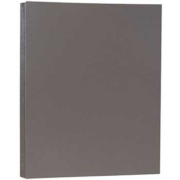 JAM Paper Colored Matte Paper, 28 lb, 8.5&quot; x 11&quot;, Dark Grey, 500 Sheets/Ream