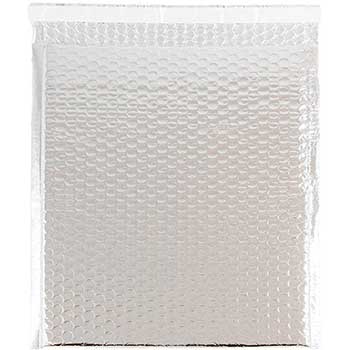 JAM Paper Bubble Padded Mailers with Self-Adhesive Closure, 10&quot; x 13&quot;, Silver Metallic, 12/Pack