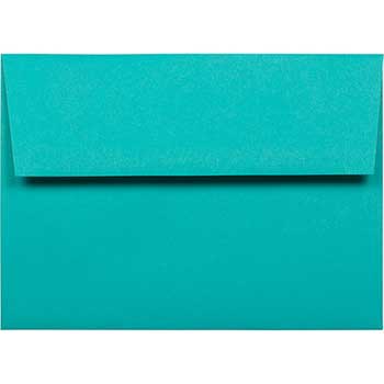 JAM Paper A7 Invitation Envelopes, 5 1/4&quot; x 7 1/4&quot;, Sea Blue Recycled, 50/PK