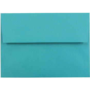 JAM Paper A7 Invitation Envelopes, 5 1/4&quot; x 7 1/4&quot; , Brite Hue Sea Blue , 25/PK