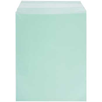 JAM Paper Cello Sleeves with Self Adhesive Closure, 8 15/16&quot; x 11 1/4&quot;, Green, 100/PK