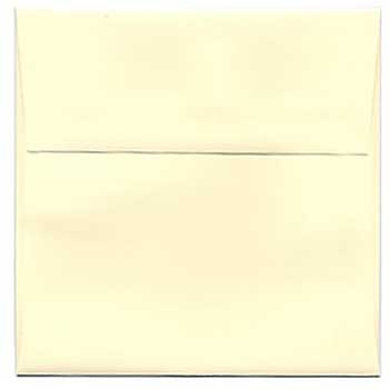 JAM Paper Square Invitation Envelopes, 5&quot; x 5&quot;, Ivory, 50/PK