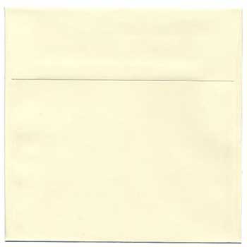 JAM Paper 7 1/2&quot; x 7 1/2&quot; Square Invitation Envelopes, Ivory, 25/PK