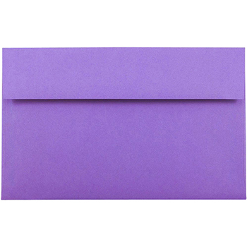JAM Paper A10 Invitation Envelopes, 6&quot; x 9 1/2&quot;, Brite Hue Violet Purple , 25/PK