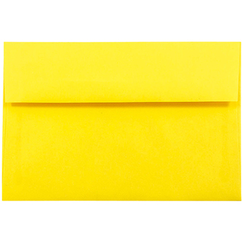 JAM Paper A10 Invitation Envelopes, 6&quot; x 9 1/2&quot;, Brite Hue Yellow , 25/PK
