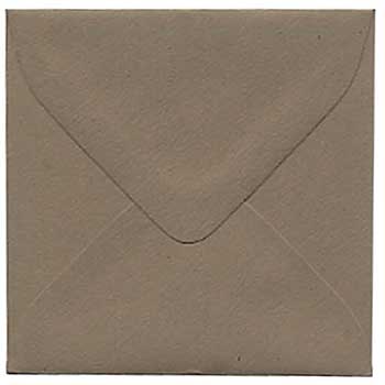 JAM Paper Square Recycled Invitation Envelopes, 3 1/8&quot; x 3 1/8&quot;, Simpson Kraft, 100/PK