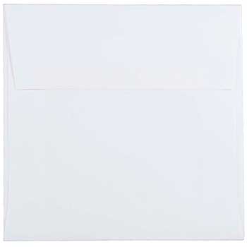 JAM Paper Square Invitation Envelopes, 5 1/2&quot; x 5 1/2&quot;, White, 100/BX