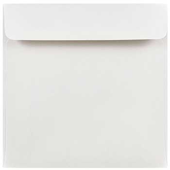 JAM Paper Square Invitation Envelopes, 6&quot; x 6&quot;, White, 25 Envelopes