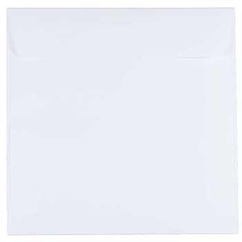 JAM Paper Square Invitation Envelopes, 6 1/2&quot; x 6 1/2&quot;, White, 100/BX