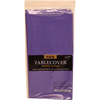 JAM Paper Rectangular Plastic Table Cover - Purple - 54&quot; x 108&quot; - Sold Individually