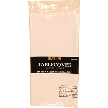 JAM Paper Plastic Rectangular Tablecover - 54&quot; x 108&quot; - White - Sold Individually
