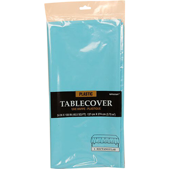 JAM Paper Rectangular Plastic Table Cover - Sea Blue - 54&quot; x 108&quot; - Sold Individually
