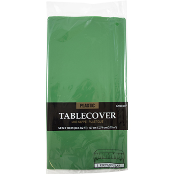 JAM Paper Rectangular Plastic Table Cover - Green - 54&quot; x 108&quot; - Sold Individually