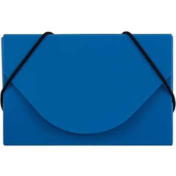 JAM Paper Plastic Business Card Holder Case, Blue