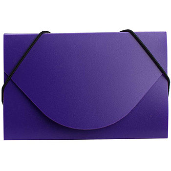JAM Paper Plastic Business Card Holder Case, Purple Solid, 100/PK