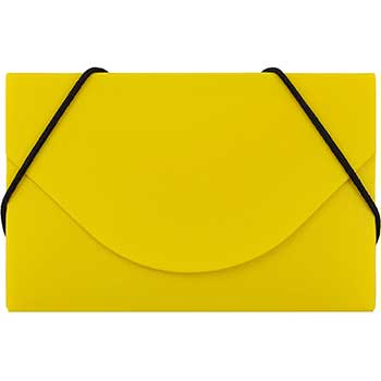JAM Paper Plastic Business Card Holder Case, Yellow