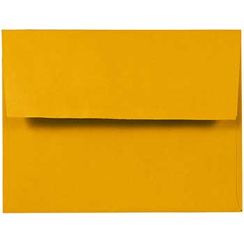 JAM Paper A2 Premium Invitation Envelopes, 4 3/8&quot; x 5 3/4&quot;, Sunflower Yellow, 250/BX