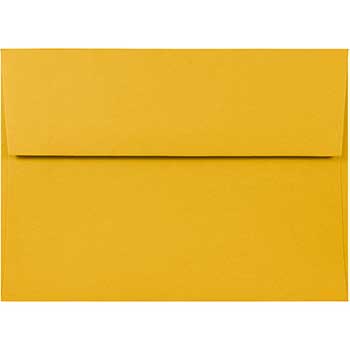 JAM Paper A7 Invitation Envelopes, 5 1/4&quot; x 7 1/4&quot;, Sunflower Yellow, 250/BX