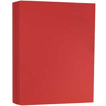 JAM Paper Extra Heavyweight Cardstock, Letter, 8 1/2&quot; x 11&quot;, 130 lb., Red, 25/PK
