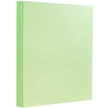 JAM Paper Extra Heavyweight Cardstock, 130 lb, 8.5&quot; x 11&quot;, Mint Green, 25 Sheets/Pack