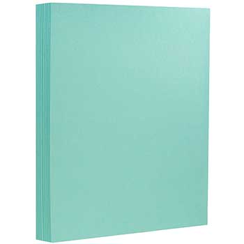 JAM Paper Extra Heavyweight Cardstock, 130 lb, 8.5&quot; x 11&quot;, Turquoise, 25 Sheets/Pack