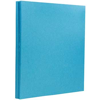 JAM Paper Extra Heavyweight Cardstock, 130 lb, 8.5&quot; x 11&quot;, Peacock Blue, 25 Sheets/Pack