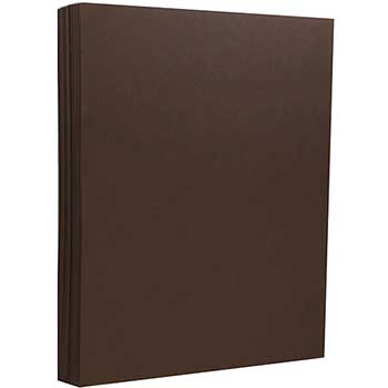 JAM Paper Extra Heavyweight Cardstock, 130 lb, 8.5&quot; x 11&quot;, Chocolate Brown, 25 Sheets/Pack