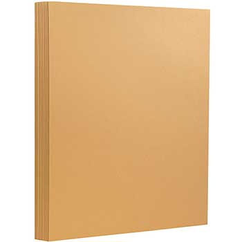 JAM Paper Extra Heavyweight Cardstock, 130 lb, 8.5&quot; x 11&quot;, Tan/Light Brown, 25 Sheets/Pack