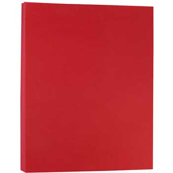 JAM Paper Translucent Vellum Paper, 30 lb, 8.5&quot; x 11&quot;, Primary Red, 500 Sheets/Ream