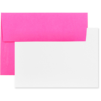JAM Paper Blank Greeting Cards Set with Envelopes, A1, 3.63&quot; x 5.13&quot;, Ultra Fuchsia, 25 Cards/Pack