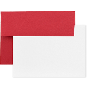 JAM Paper Recycled Blank Greeting Cards Set with Envelopes, A1, 3.63&quot; x 5.13&quot;, Red, 25 Cards/Pack