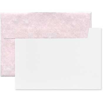 JAM Paper Recycled Blank Greeting Cards Set with Envelopes, Parchment, A6, 4.75&quot; x 6.5&quot;, Orchid Purple, 25 Cards/Pack