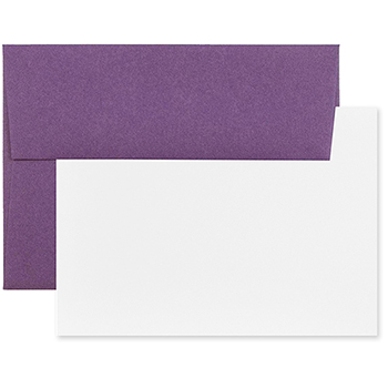 JAM Paper Blank Greeting Cards Set with Envelopes, A1, 3.63&quot; x 5.13&quot;, Dark Purple, 25 Cards/Pack