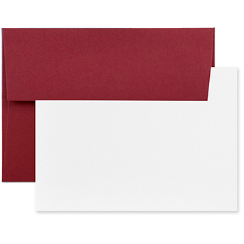 JAM Paper Blank Greeting Cards Set with Envelopes, A1, 3.63&quot; x 5.13&quot;, Dark Red, 25 Cards/Pack