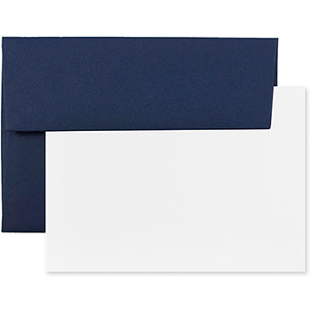 JAM Paper Blank Greeting Cards Set with Envelopes, A1, 3.63&quot; x 5.13&quot;, Navy Blue, 25 Cards/Pack