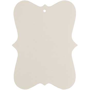 JAM Paper Fashion Gifts Tags, 3&quot; x 4&quot;, Ivory, 10/PK