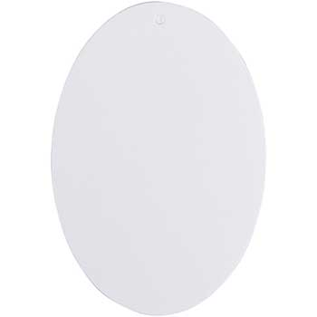 JAM Paper Gifts Tags, Large Oval, 2 3/4&quot; x 4&quot;, White, 10/PK