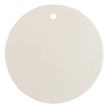 JAM Paper Gift Tags, Circle, 2&quot; x 2&quot;, Ivory, 10/PK