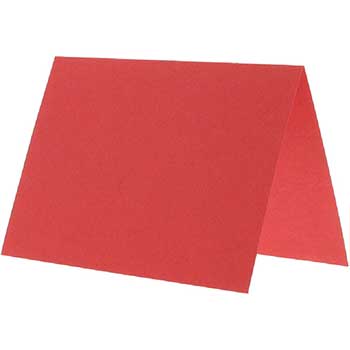 JAM Paper Blank Foldover Cards, Linen, A1, 3.5&quot; x 4.88&quot;, Red, 100 Cards/Pack