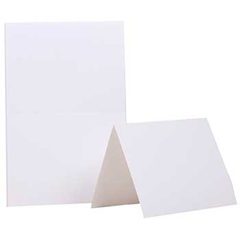 JAM Paper Blank Foldover Cards, A2 size, 4 3/8&quot; x 5 7/16&quot;, White, 100/BX