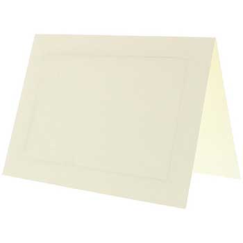 JAM Paper Blank Foldover Cards, Panel, A2, 4.38&quot; x 5.44&quot;, Ivory, 100 Cards/Box