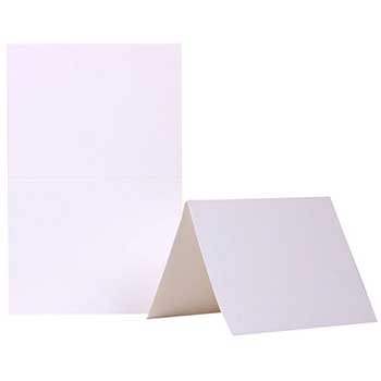 JAM Paper Blank Foldover Cards, Panel, A2, 4.38&quot; x 5.44&quot;, White, 100 Cards/Box