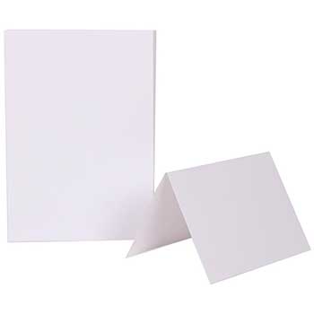 JAM Paper Blank Foldover Cards, A6, 4.63&quot; x 6.25&quot;, White, 100 Cards/Box