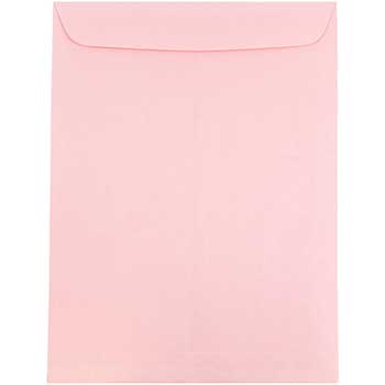 JAM Paper Open End Catalog Premium Envelopes, 9&quot; x 12&quot;, Baby Pink, 100/PK