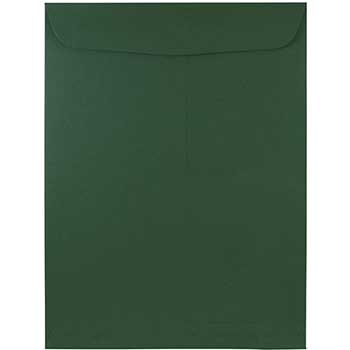 JAM Paper Open End Catalog Premium Envelopes, 9&quot; x 12&quot;, Dark Green, 10/PK