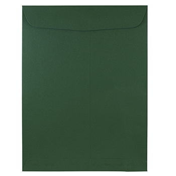 JAM Paper Open End Catalog Premium Envelopes, 9&quot; x 12&quot;, Dark Green, 100/PK