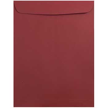 JAM Paper Open End Catalog Premium Envelopes, 9&quot; x 12&quot;, Dark Red, 10/PK